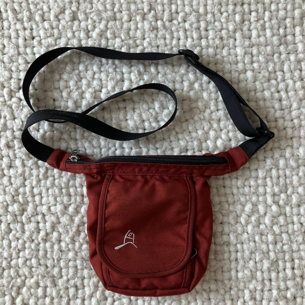 Overland Equipment Small Crossbody Bag Red 8x7" Adjustable Strap Outdoor